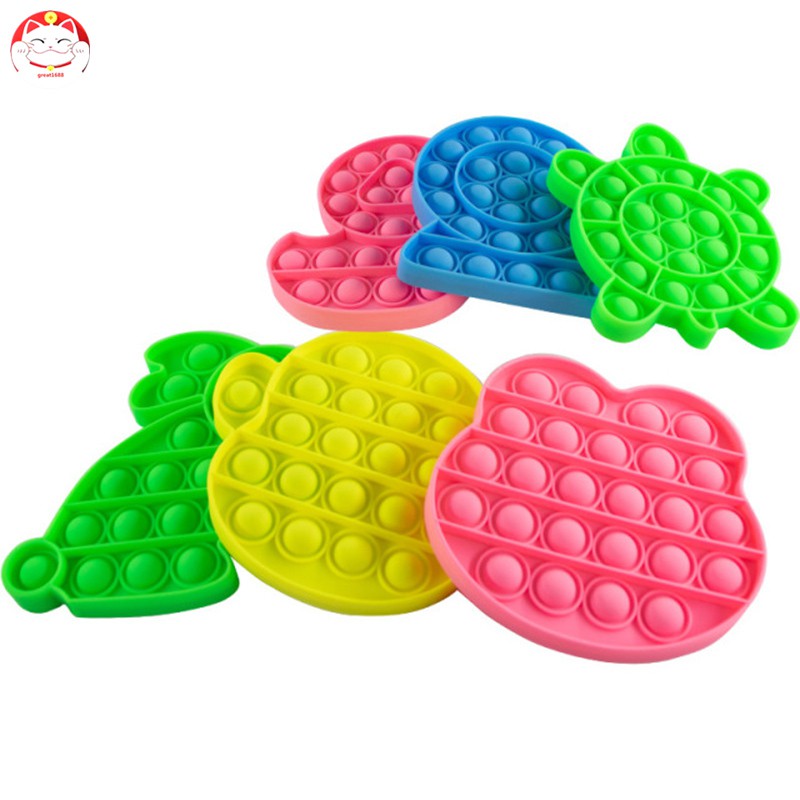 Push Pop it Fidget Toy Round Push Pop Pop Bubble Sensory Fidget Toy đồ chơi Special Needs Stress Reliever for Kid and Adult Đồ chơi bóp bong bóng giúp giải tỏa căng thẳng vui nhộn dành cho bé