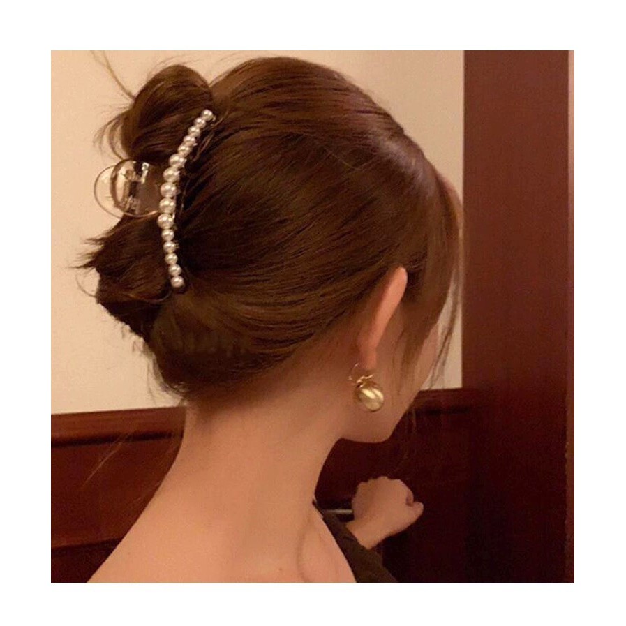Kẹp tóc nữ ❤️FREESHIP❤️ Kẹp Tóc Nhựa Đẹp nhiều mẫu đính ngọc trai nhân tạo phong cách Hàn Quốc  mã 0010