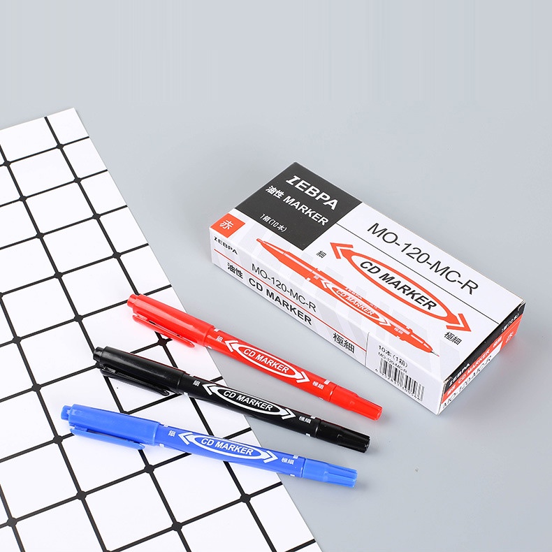 Bút dạ SOSAMA Marker 2 đầu size bé bút lông dầu đánh dấu không trôi mực SP-001370