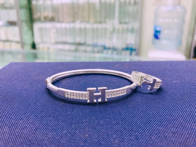 Nhẫn nữ bạc ta chữ H-Minh Tâm Jewelry