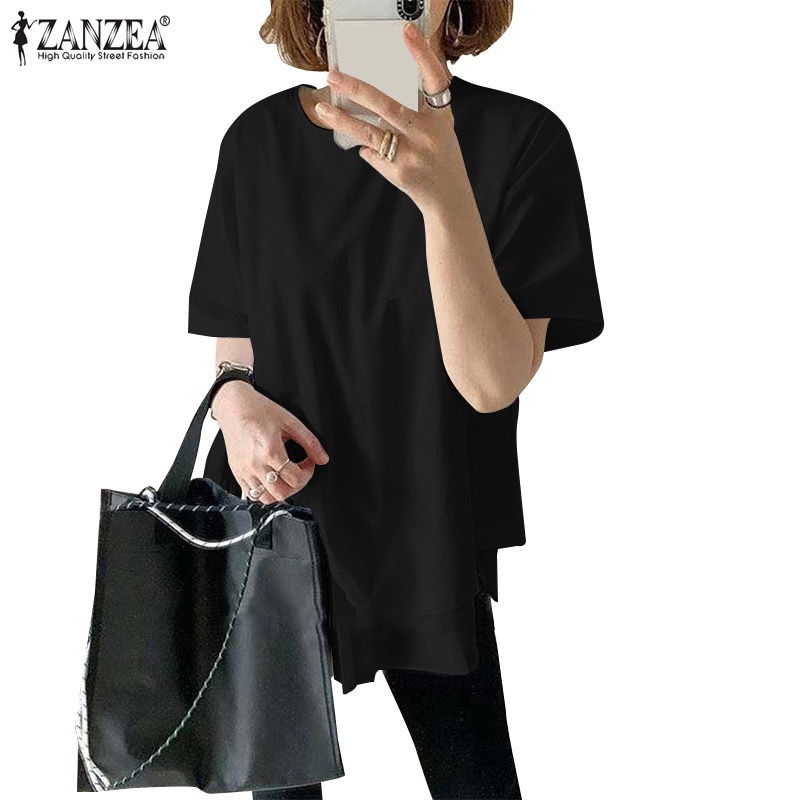 Set áo thun ngắn tay + áo yếm hai dây Zanzea thời trang dành cho nữ