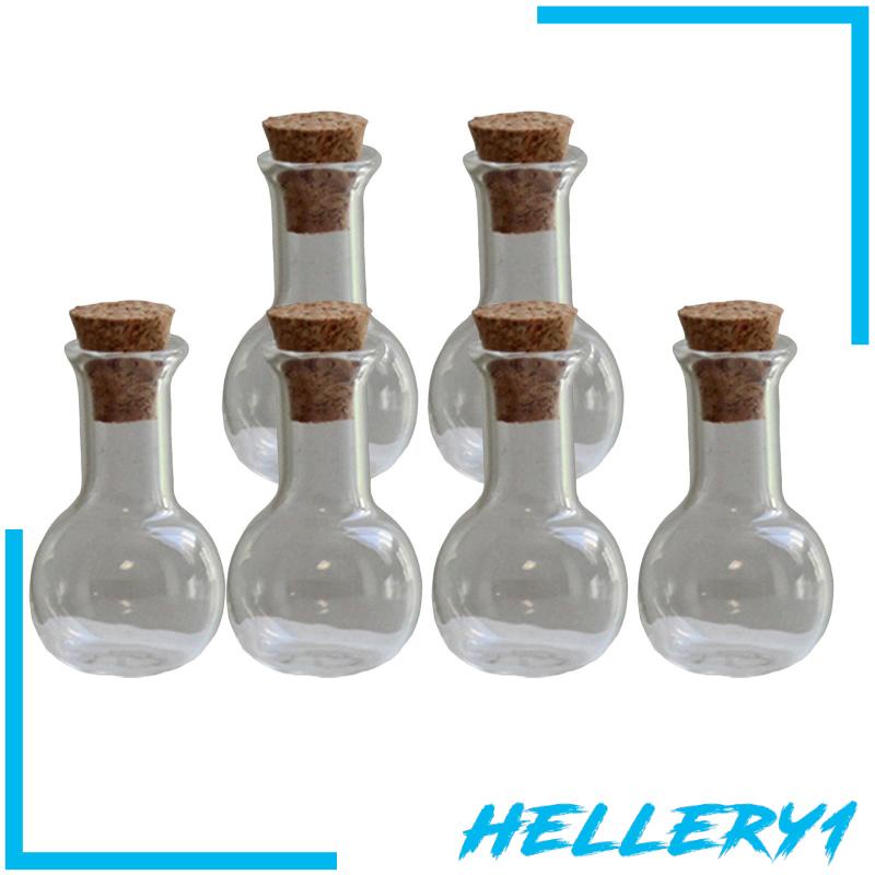 [Hellery1] Set 6 Bình Thủy Tinh Mini Có Nút Bần