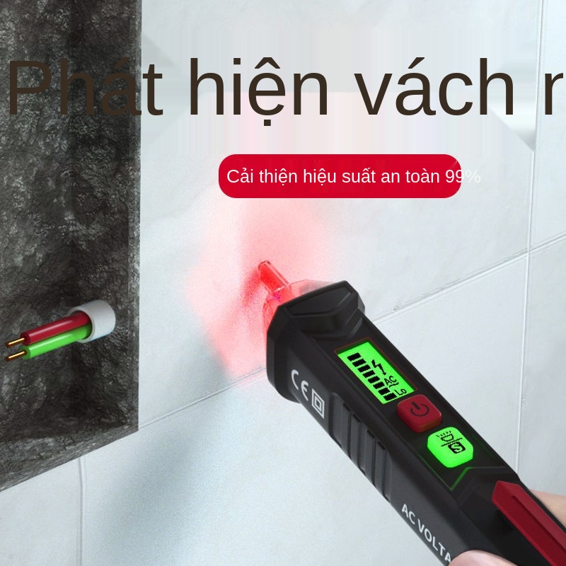 bút điện cảm ứng thông minh đa chức năng báo động âm thanh và ánh sáng bút thử thợ điện màn hình kỹ thuật số Máy đo điểm