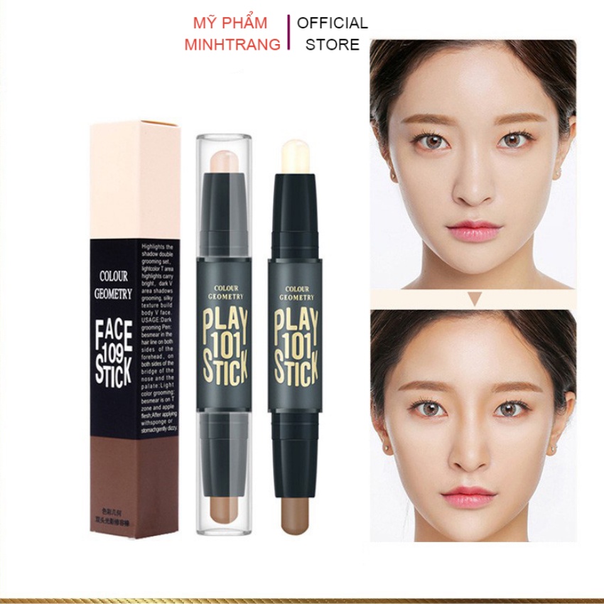 Bút tạo khối che khuyết điểm 2 đầu Lameila Contour &amp; Hi-light Stick tạo đường nét tươi sáng,xinh tươi cho khuôn mặt