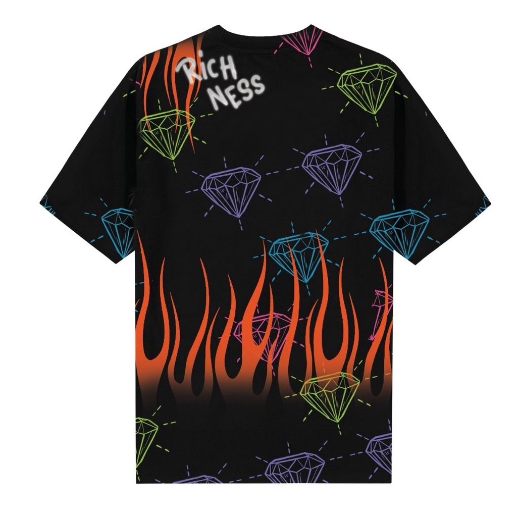 RICHNESS DIAMOND FLAME TEE 100% COTTON - Local Brand Chính Hãng