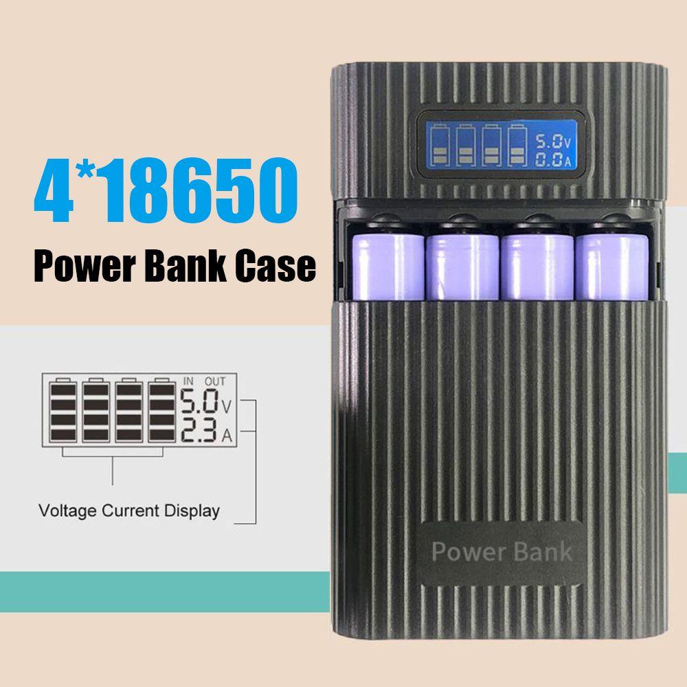 MYRONGVN Pin Sạc Dự Phòng 18650 Dự Phòng Tự Làm Có Màn Hình LCD Và Cổng USB Sạc Nhanh