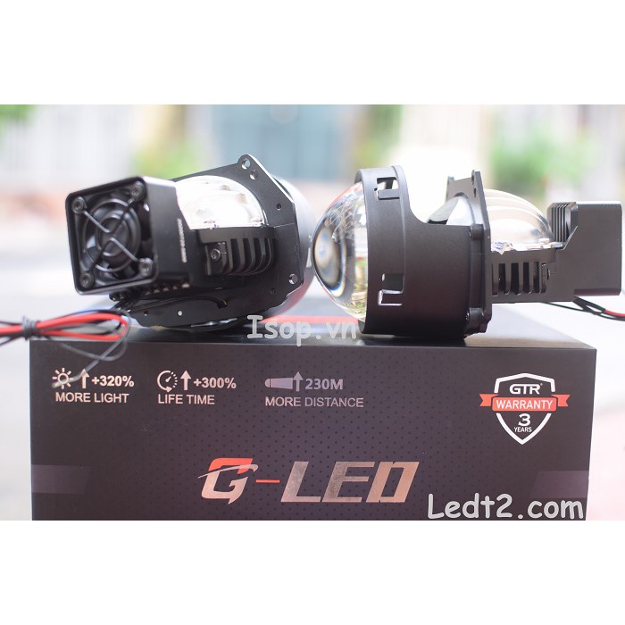 [LEDT2 ISOP] Gương cầu Bi LED GTR GLED Premium [Số lượng: 1 cái] [Bảo hành 3 năm]