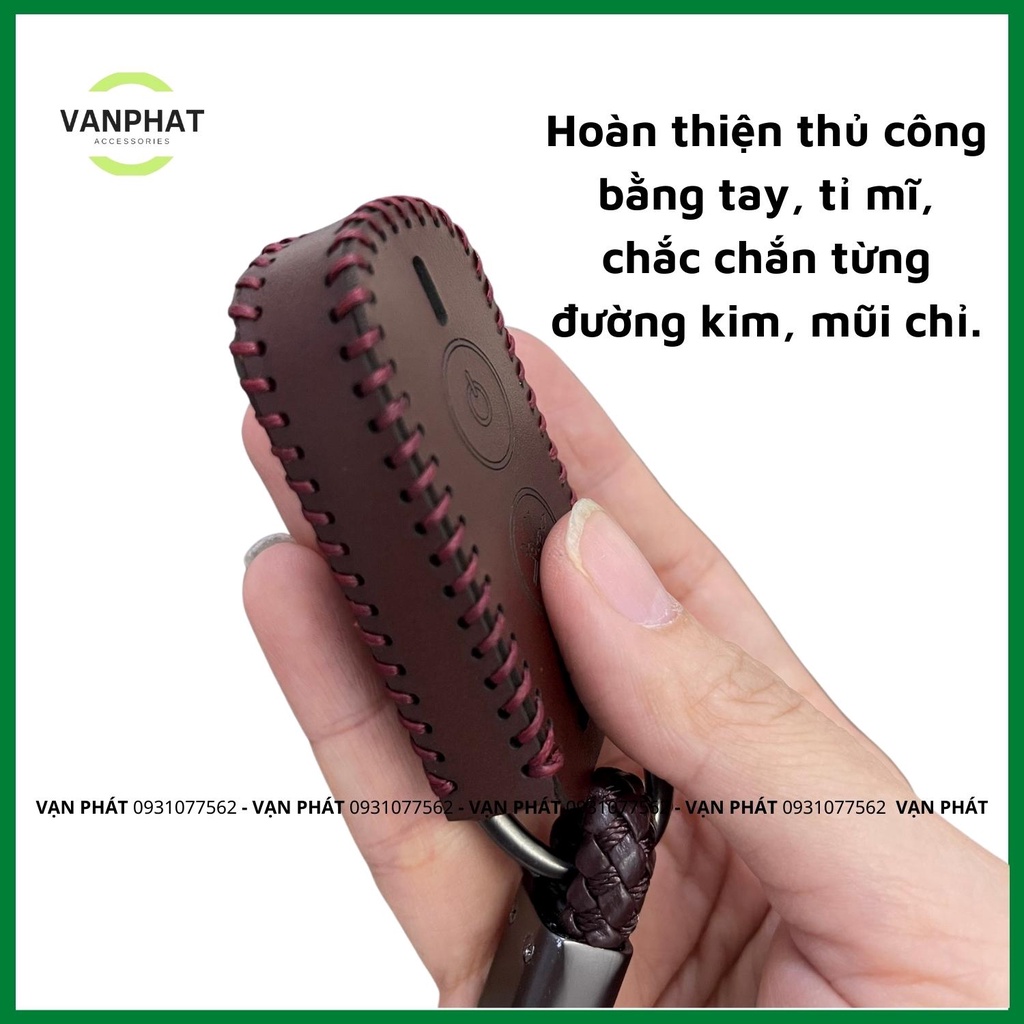 Bao da chìa khóa Smartkey HONDA Airblade Lead PCX SHVN SH Mode Vario Vision Cub ADV Scoopy chất liệu da cao cấp Vạn Phát