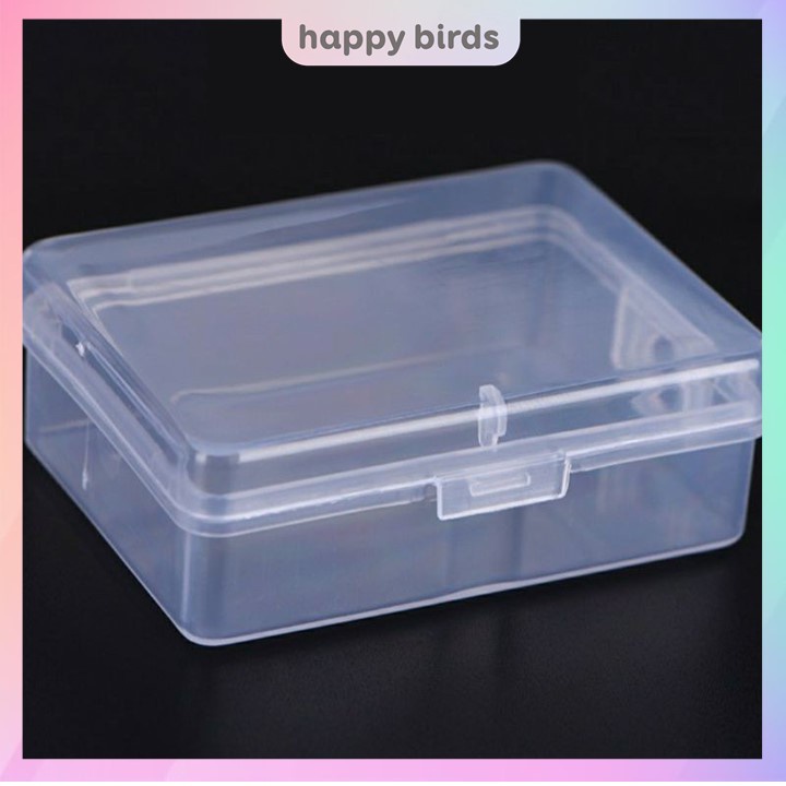Hộp đựng trang sức phụ kiện nhựa trong suốt 9.5x6.5x2.5 cm