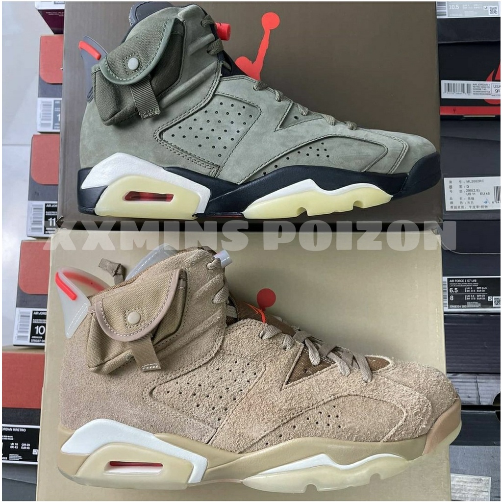 Giày Travis Scott x Air Jordan 6 Retro "British Khaki"
