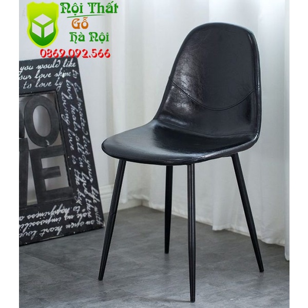 Ghế Eames Da Bò, Ghế Eames Bọc Da chân Sắt Cao Cấp
