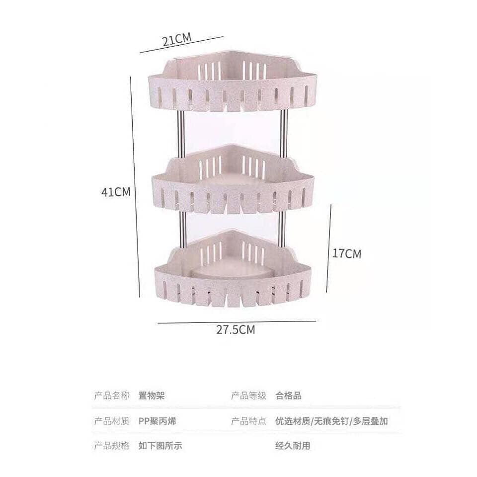 Kệ góc nhà tắm 3 tầng