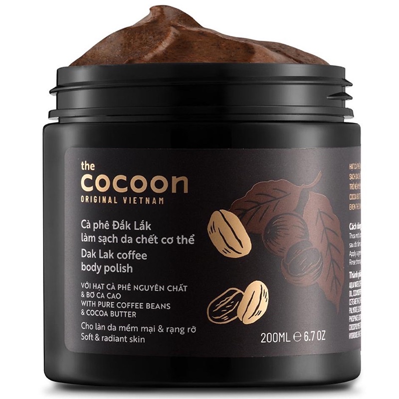 Tẩy da chết toàn thân Cocoon chiết xuất cà phê Đăk Lăk 200ml