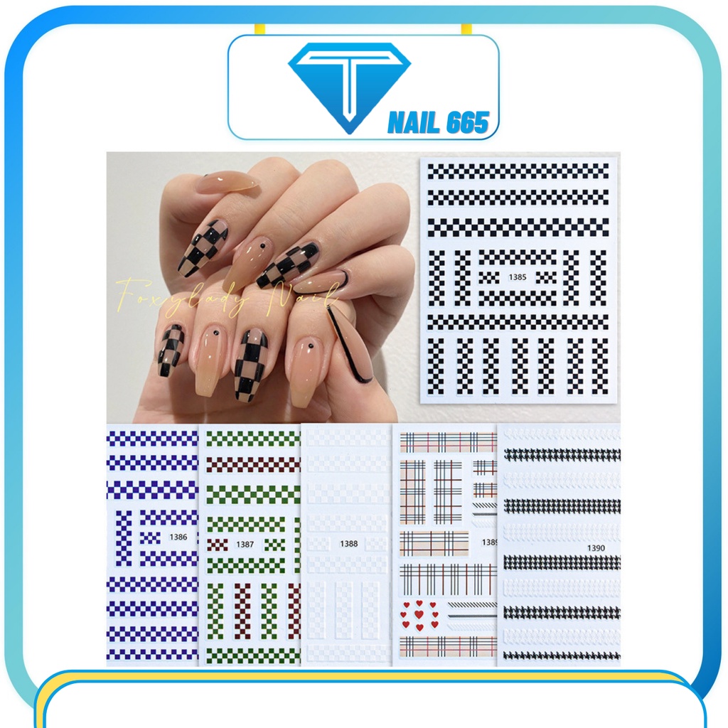 Sticker dán móng tay , Các mẫu sticker trang trí móng nail