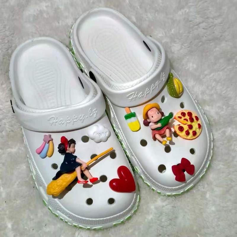 Con mèo năm Charm Phụ Kiện Trang Trí Giày Hình Gấu Stella Lou Duffy Hoạt Hình Dễ Thương Có Thể Tháo Rời