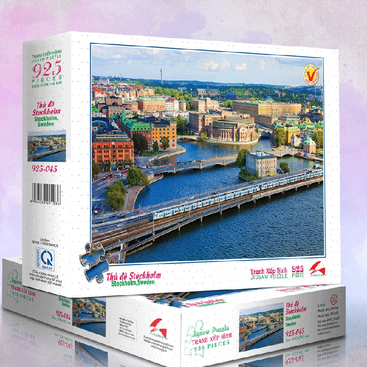 Tranh xếp hình Jigsaw Puzzle giải tỏa stress Tia Sáng 925 mảnh - THỦ ĐÔ STOCKHOM - MSP: 925-045