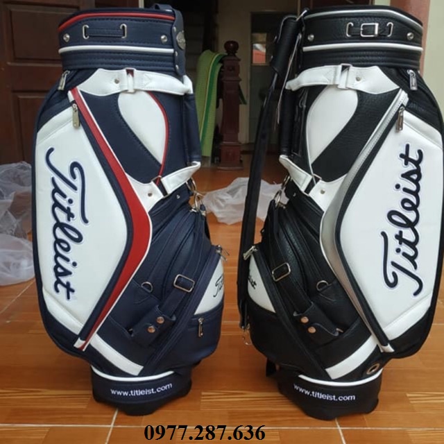 Túi đựng gậy golf Titleist da PU 14 - 16 gậy chống nước 5 ngăn cao cấp chắc chắn shop GOLF PRO TM003