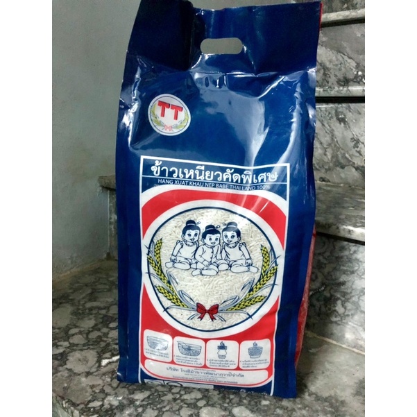 Gạo nếp thái lan bịch 5kg loại 1 hàng nhập khẩu