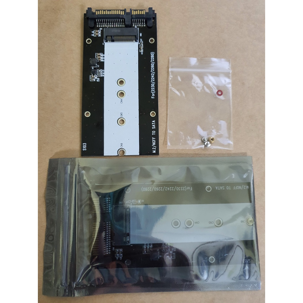Card Chuyển từ cổng ổ cứng 2.5'' 3.5'' sang khe gắn M2 M.2  - Gắn M2 vào khe ổ cứng HDD PC laptop  M2 to sata Satatom2