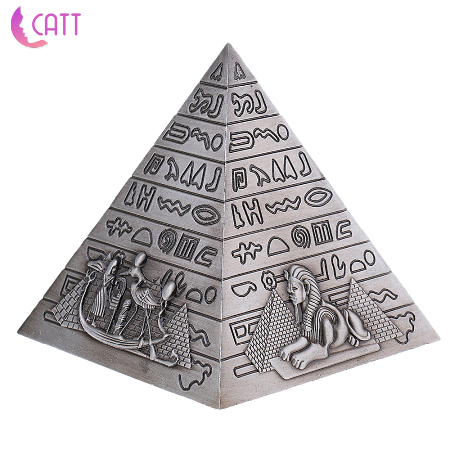 Mô Hình Kim Tự Tháp Ai Cập Mini 10cm Bằng Kim Loại