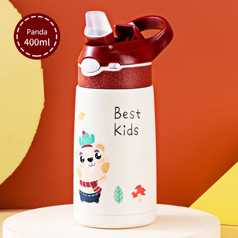 Bình Nước Giữ Nhiệt Chống Rơi Có Khóa An Toàn Cho Bé 400ml