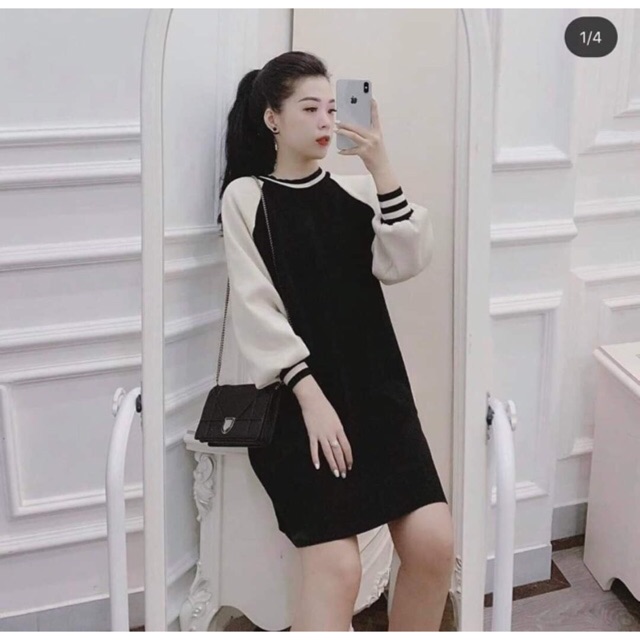 [Mã WAMST111 giảm 15k đơn 99k] VÁY SUÔNG PHỐI BO TAY VIỀN CỔ SIÊU ĐẸP