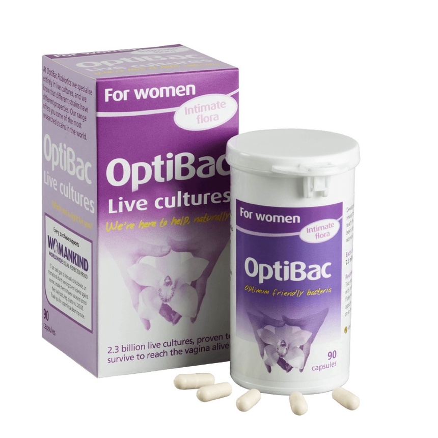 Men Vi Sinh Optibac Tím Probiotics For Women, UK (30 viên, 90 viên)