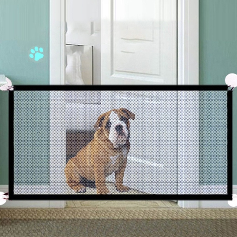 Aoto Lưới Chắn Cầu Thang Cách Ly Không Cần Đục Lỗ Có Móc Dính Và Thu Gọn Được Cho Thú Cưng