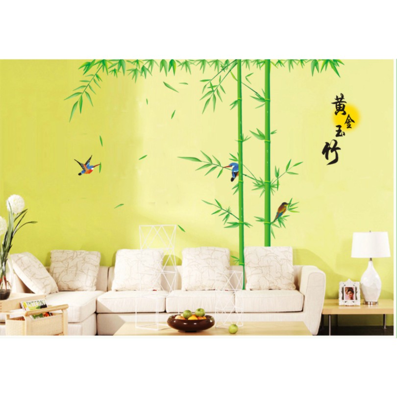 Decal dán tường 2 cây tre