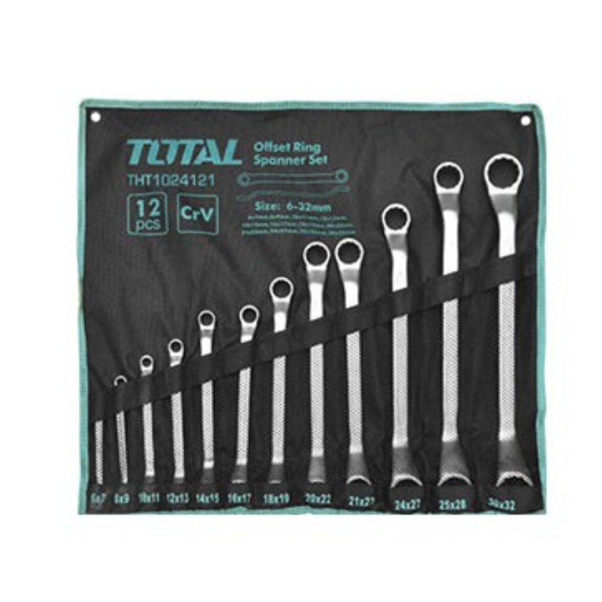 6-32mm Bộ cờ lê hai đầu vòng 12 chi tiết Total THT1024121
