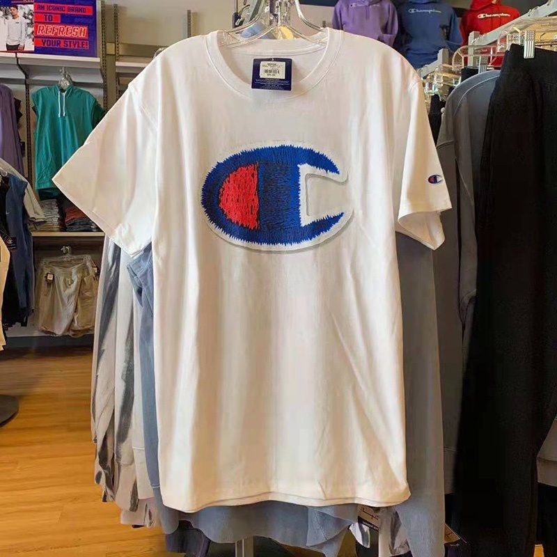 Áo Thun Cotton Tay Ngắn In Chữ Champion Size S-5Xl Thời Trang Cho Nam Và Nữ