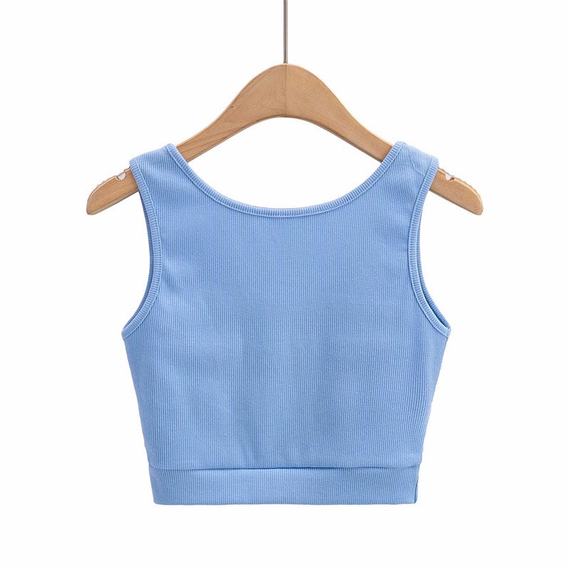 Áo Ba Lỗ Không Tay Cổ V Cổ Tim Dáng Bo Croptop Tag NEW DESIGN Chât Thun Tăm Cao Cấp Sugal TOP NU 030V2
