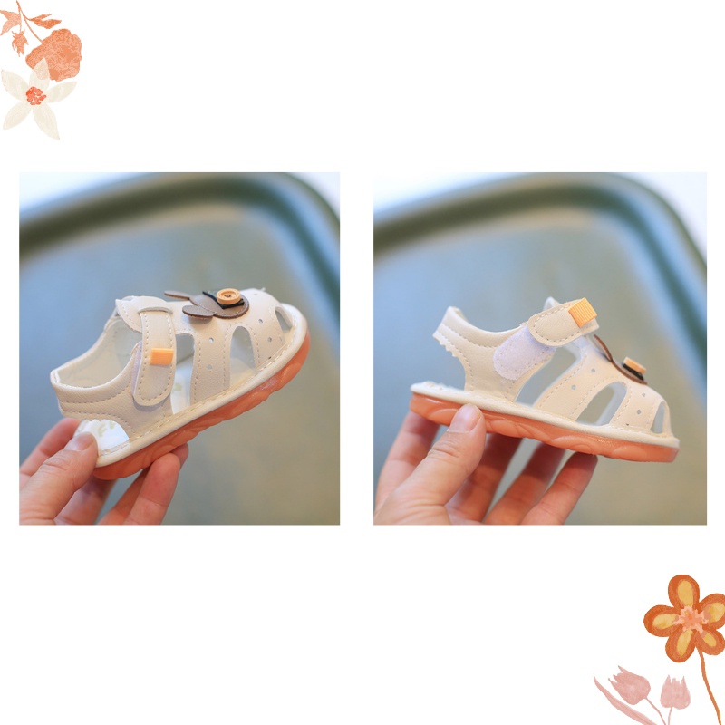 Dép tập đi cho bé trai gái có tiếng kêu Bunny Store, giày tập đi dành cho bé sơ sinh từ 6 tháng đến 2 tuổi đế mềm GTD02