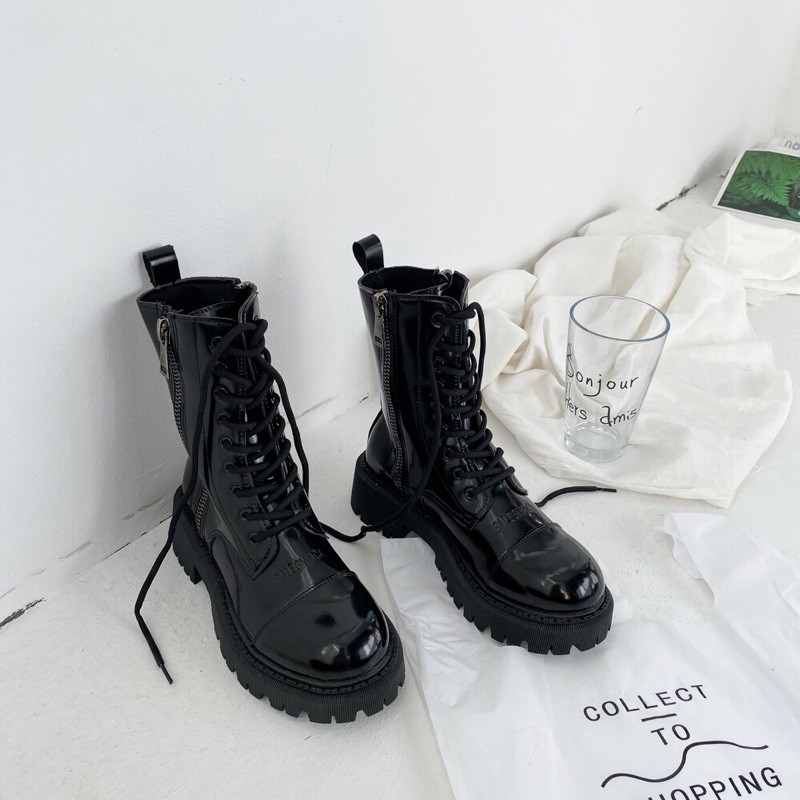 [ SẴN 37 ]GIÀY DA CỔ CAO ULZZANG [Order+Ảnh thật]