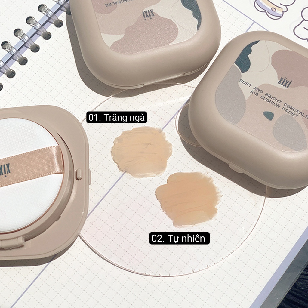 Phấn nước XIXI mỏng nhẹ mềm mịn Soft And Bright Concealer HOJO độ che phủ cao Air Hold Makeup Cushion HOJO19 XIXI32