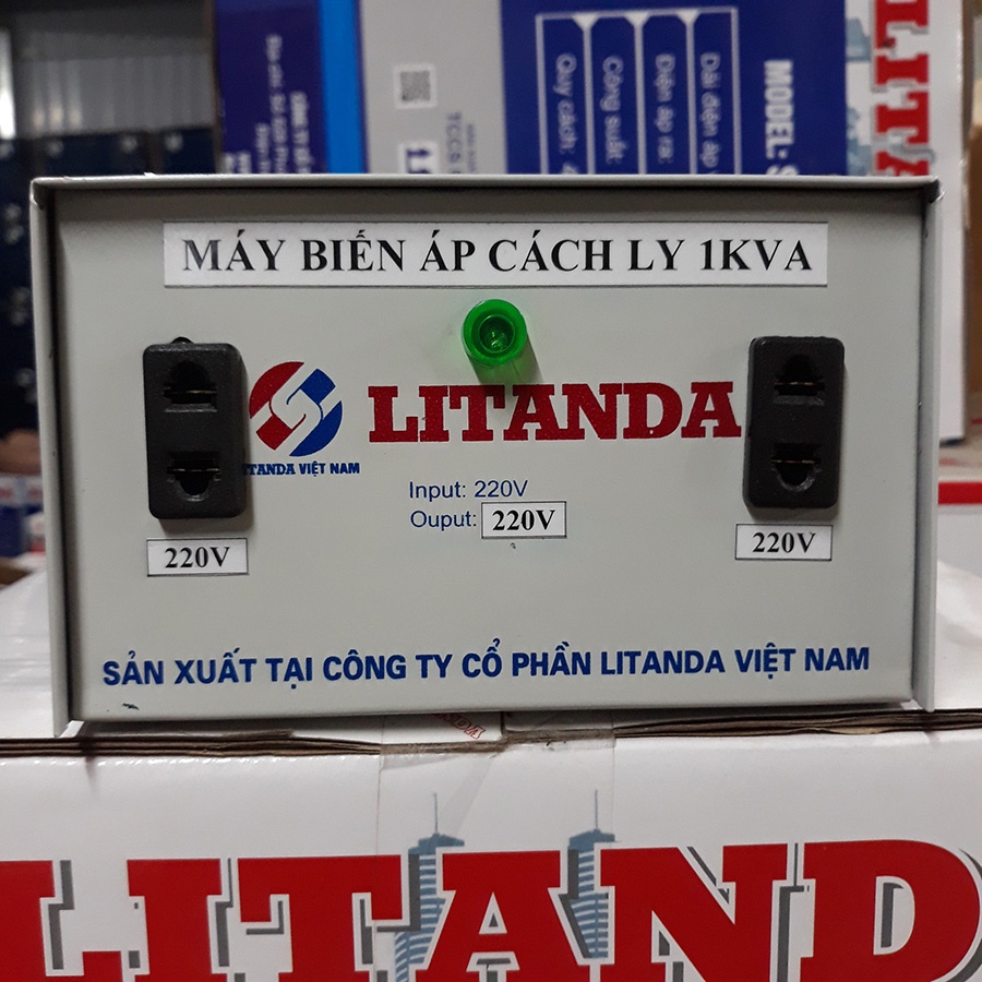 Máy Biến Áp Cách Ly 1KVA 1KW Litanda Dây Đồng
