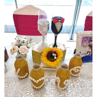 Bình hoa kim tuyến chữ LOVE trang trí bàn Gallery
