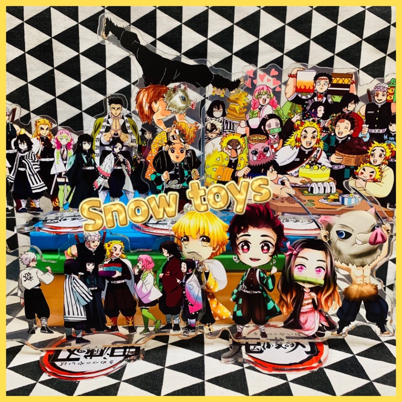 Mô Hình Tượng Standee Acrylic Mica 2 mặt Thanh Gươm Diệt Quỷ - Kimetsu No Yaiba - Tanjiro Nezuko Zenitsu Rengoku Giyu