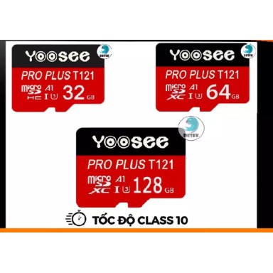 Thẻ nhớ Yoosee 128Gb U3 Class 10 tương thích mọi thiết bị