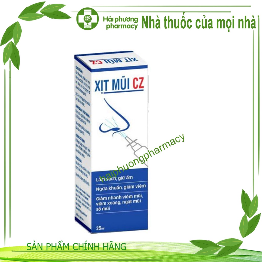 Xịt mũi CZ 25ml - Làm sạch khoang mũi ngừa vi khuẩn