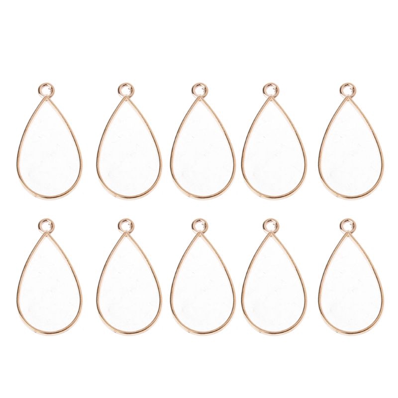 Set 10 khung đổ resin ép hoa làm mặt trang sức kiểu dáng hình học rỗng