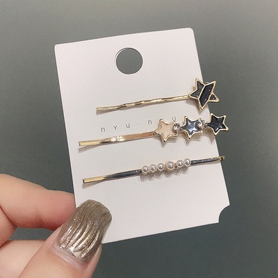 SET 3 kẹp tóc ngọc trai nhân tạo đá trong siêu xinh cho phái đẹp