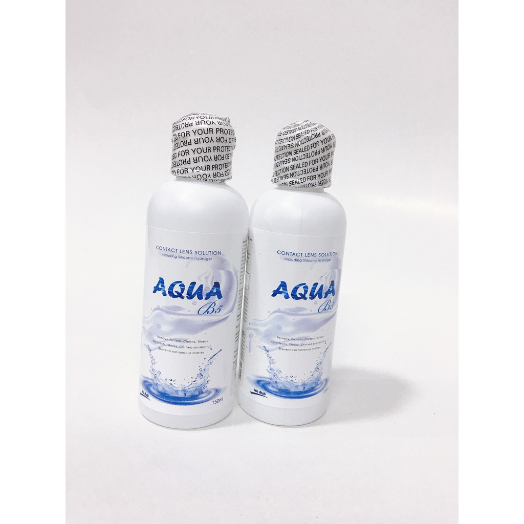 Nước ngâm lens AQua B5 150ml- Dung dịch ngâm rửa kính áp tròng Hàn Quốc.