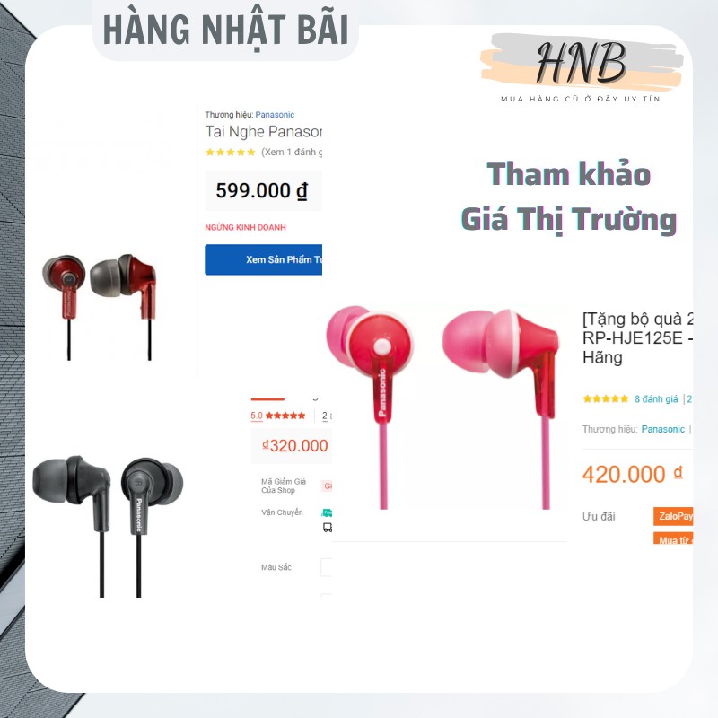 Tai nghe 3.5mm Panasonic 2hand chuẩn chính hãng