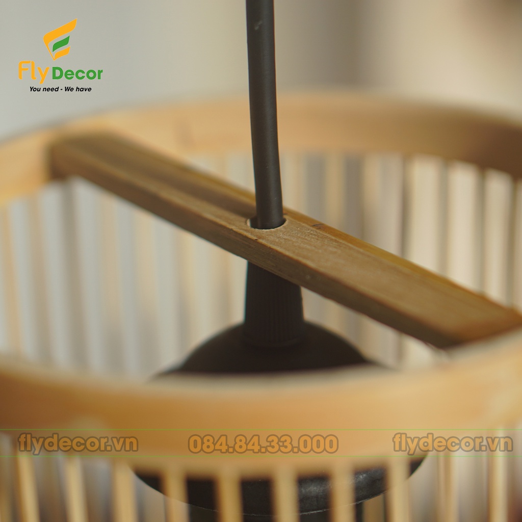 Đèn mây tre đan trang trí nhà hình trụ tròn cho quán cafe và sân vườn đẹp TT16M