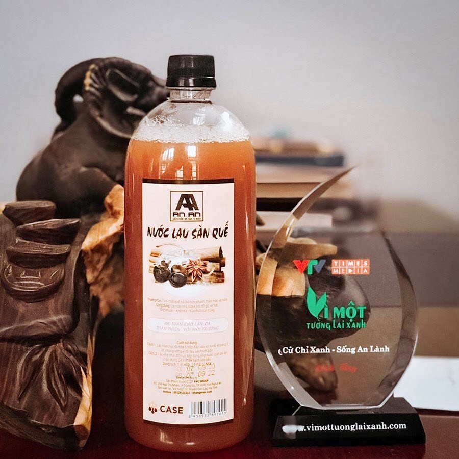 1 Lít Nước Lau Sàn Nhà Hữu Cơ Organic Tự Nhiên Hương Quế An An Chanh Sả Bồ Hòn Sạch Thơm Nhà An Toàn Cho Da Thơm Mát