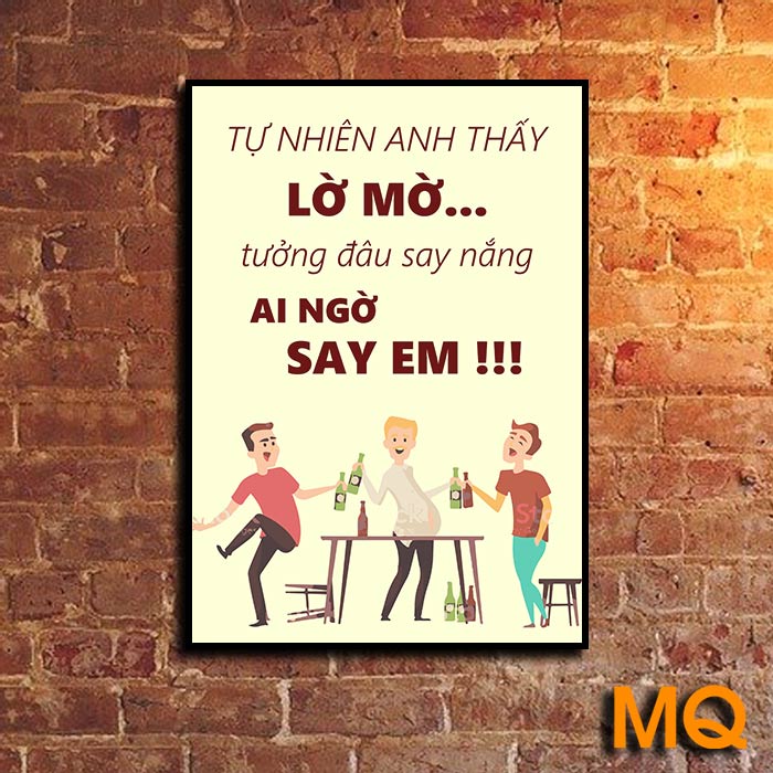 Ablum 20 Mẫu Tranh Trang Trí Quán Bia - Các Câu Slogan Quán Bia Có Khung Nổi Tặng Kèm Phụ Kiện Treo