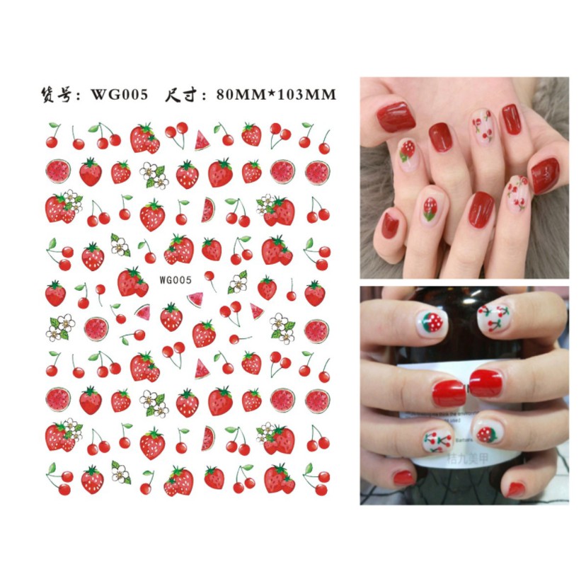 Sticker hoa quả mùa hè xinh xắn