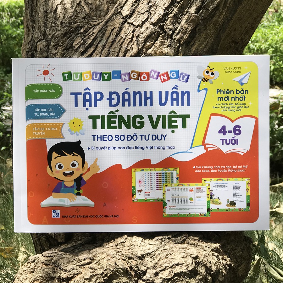 Sách - Tập Đánh Vần Tiếng Việt - Bí Quyết Giúp Con Đọc Tiếng Việt Thông Thạo 4-6 tuổi (Phiên bản mới nhất 108 trang)