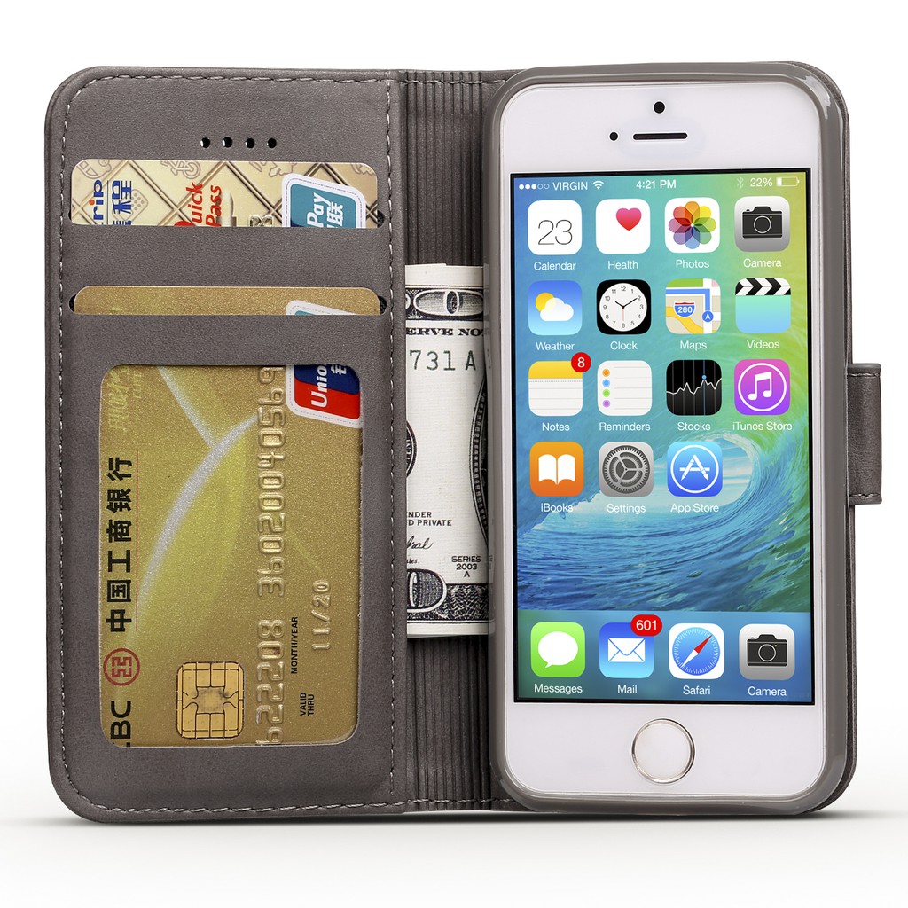 Bao da có khe cắm thẻ cho Iphone 5g / 5s | BigBuy360 - bigbuy360.vn